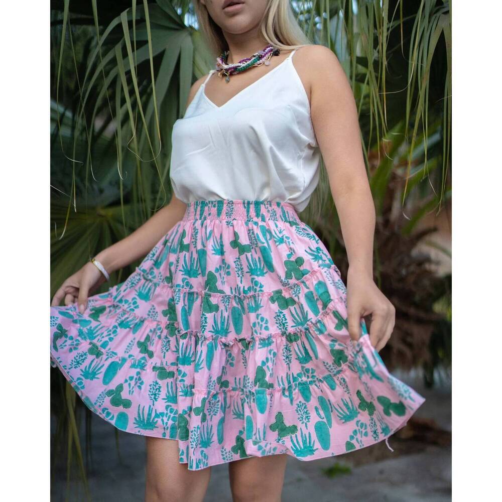 NEW SOHANA cactus skirt in pink